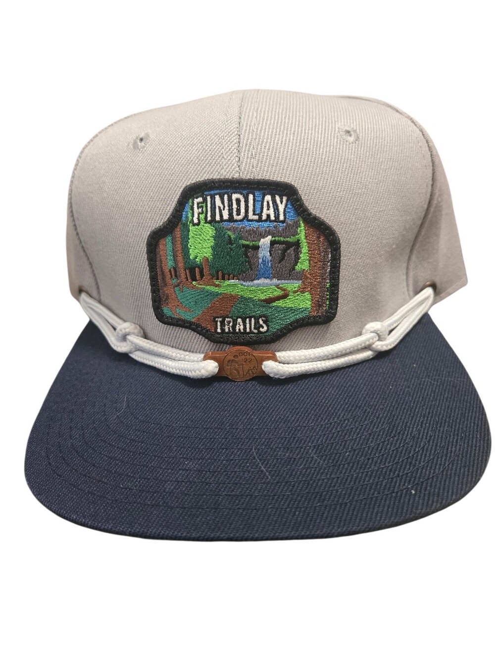 Findlay Trails Rope-Accent Two-Tone Hat - Light Gray & Navy
